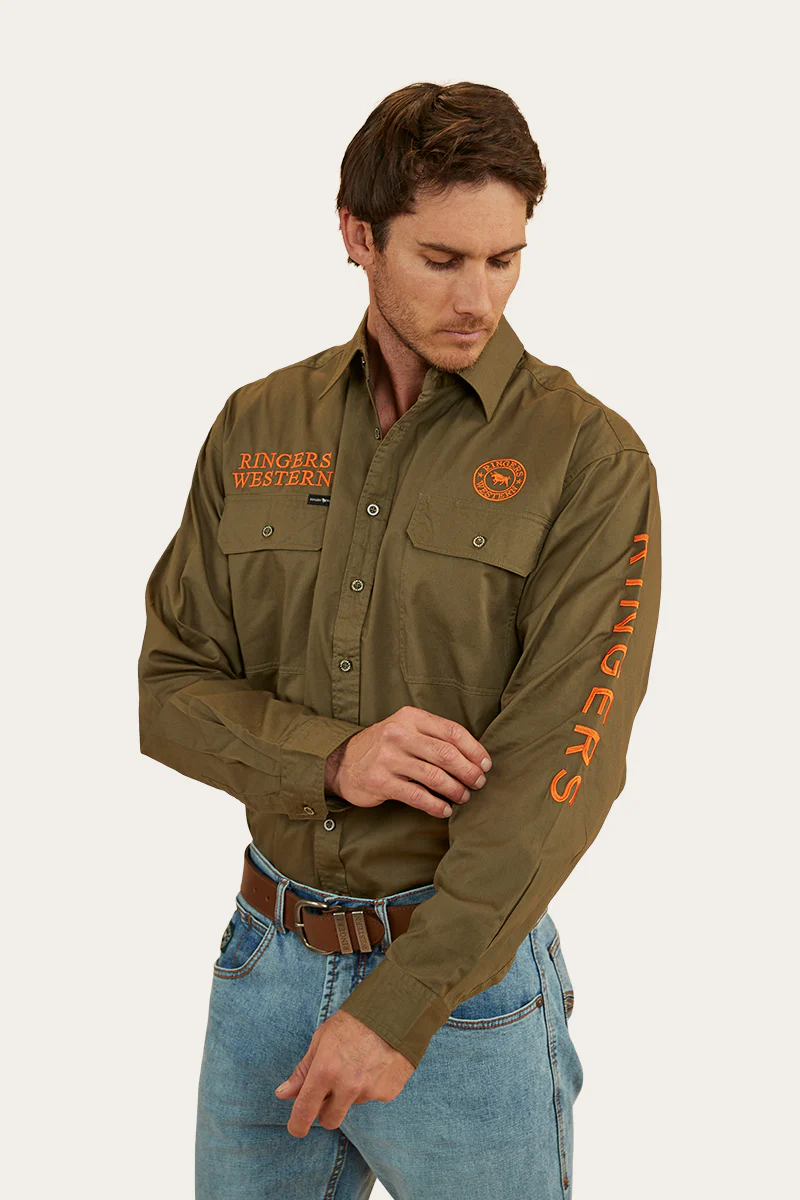 Hawkeye Mens Full Button Work Shirt - Image 53