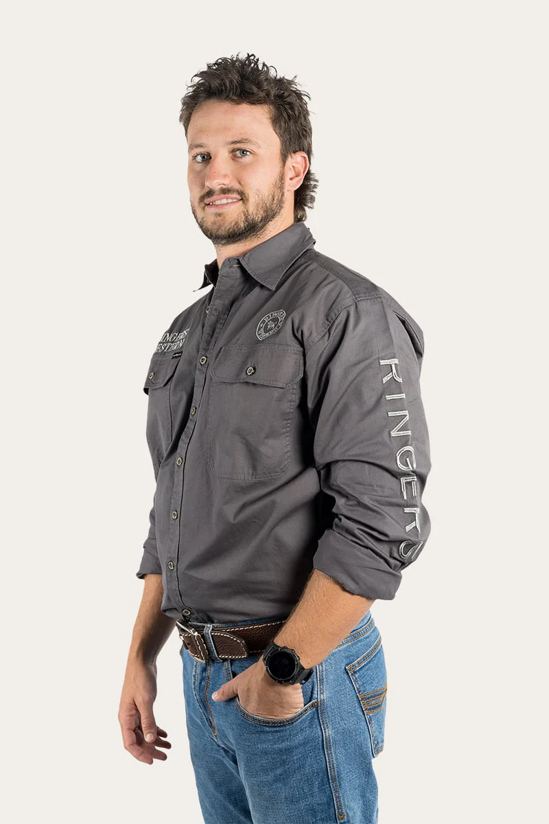 Hawkeye Mens Full Button Work Shirt - Image 58