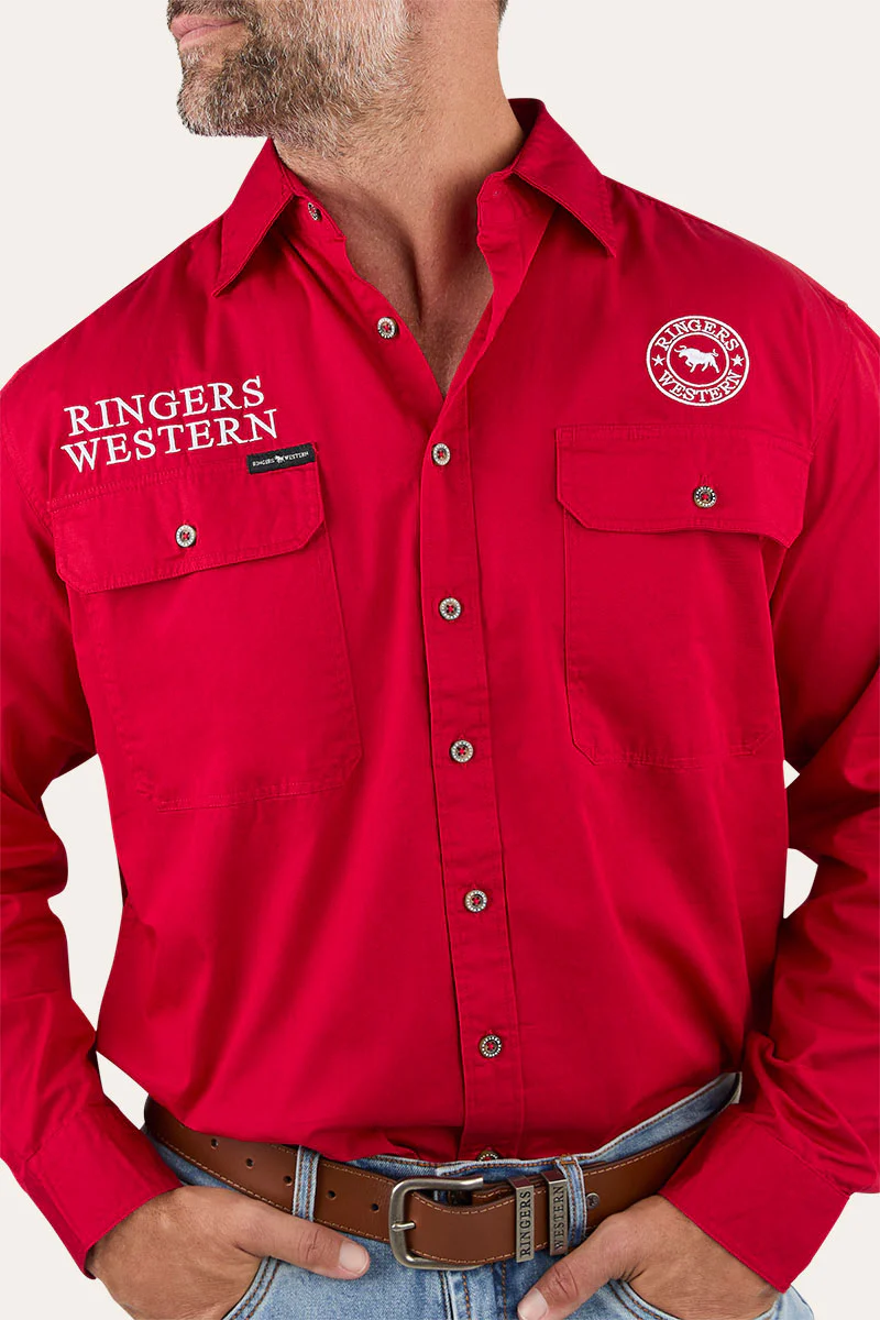 Hawkeye Mens Full Button Work Shirt - Image 77