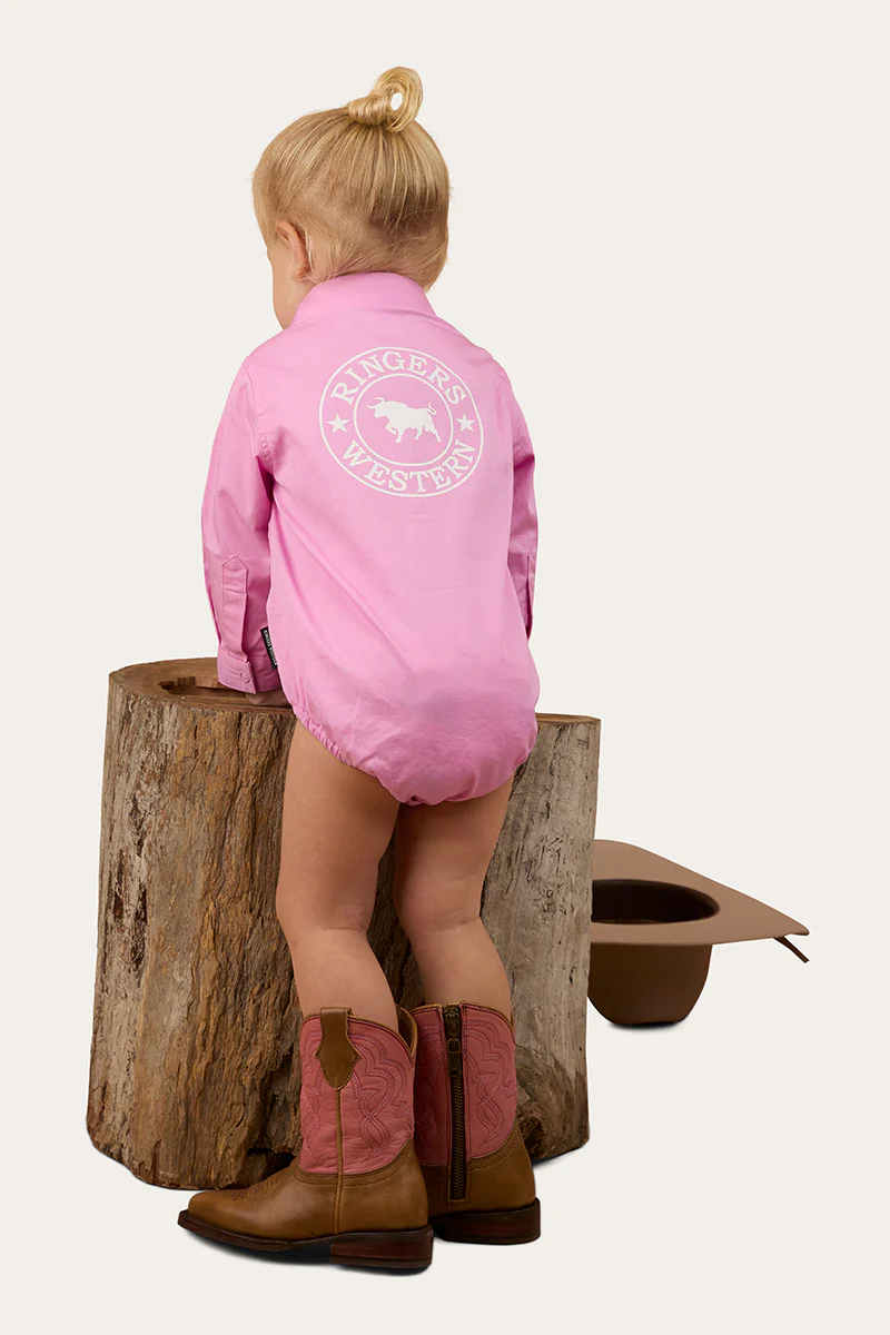 Howdy Tot Babies LS Workshirt Romper - Image 7