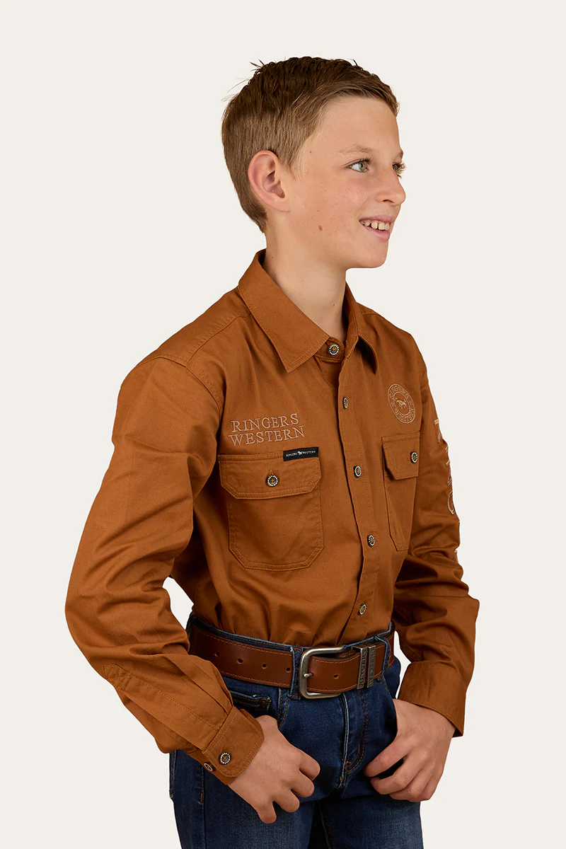 Jackaroo Kids Full Button Printed Work Shirt - Image 9
