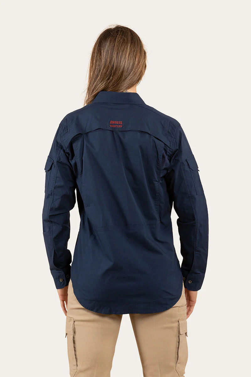Rosebery Womens Rip Stop Full Button Work Shirt - Image 3
