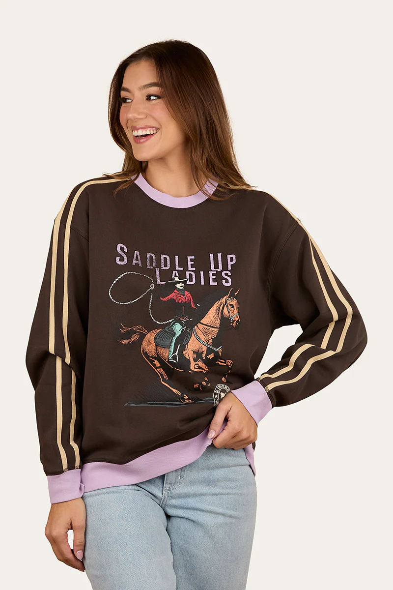 Saddle Up Womens Pullover Crew - Image 3