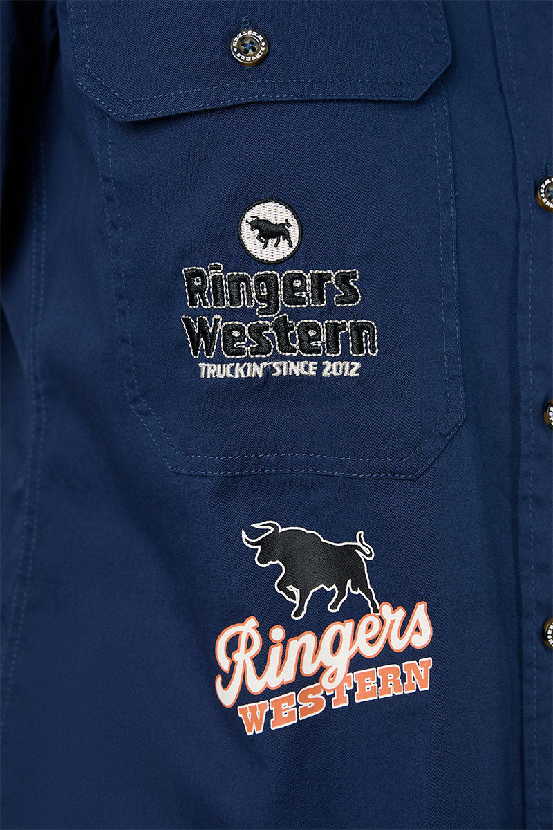 Trail Blazer Womens Full Button Work Shirt - Image 3